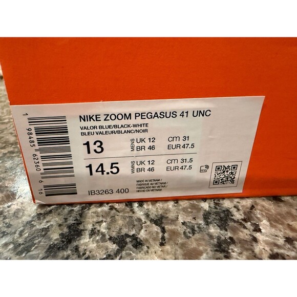 Size 13 Nike Air Zoom Pegasus 41 UNC North Carolina Tar Heels Mens IB3263-400 main image 8